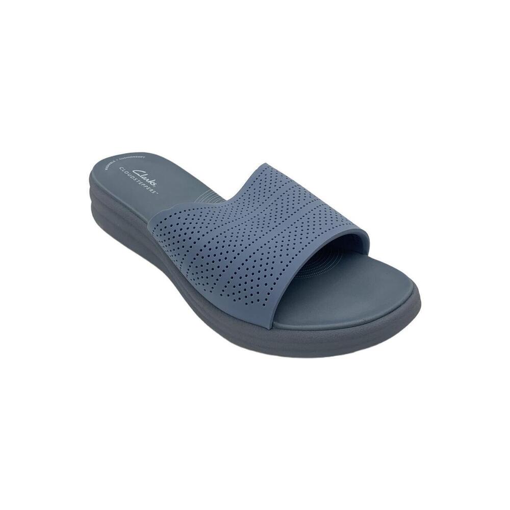 CLOUDSTEPPERS by Clarks Women's Drift Twist Casual Slides Blue - Wide
